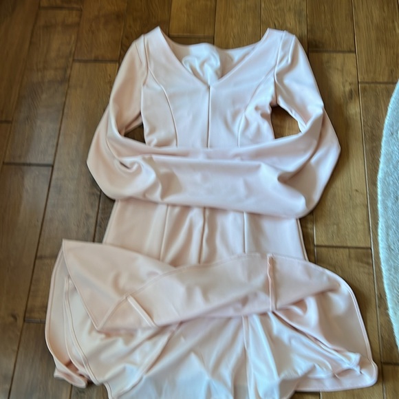 Betsy & Adam Draped Shell Pink MOB Dress - Picture 12 of 13